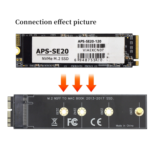 For Pro 2013-2017 to NVME M-Key M.2 Hard Drive Adapter 1