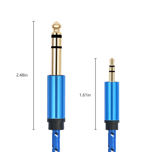 Καλώδιο προσαρμογέα Aux 3,5mm σε 6,35mm για ενισχυτή μίξης 100cm 1