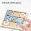 Ξύλινη σανίδα Tile-Tac Toe Παιχνίδι XO Επιτραπέζιο Παιχνίδι Πορτοκαλί + Λευκό 6
