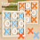 Ξύλινη σανίδα Tile-Tac Toe Παιχνίδι XO Επιτραπέζιο Παιχνίδι Πορτοκαλί + Λευκό 2