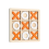 Ξύλινη σανίδα Tile-Tac Toe Παιχνίδι XO Επιτραπέζιο Παιχνίδι Πορτοκαλί + Λευκό 1