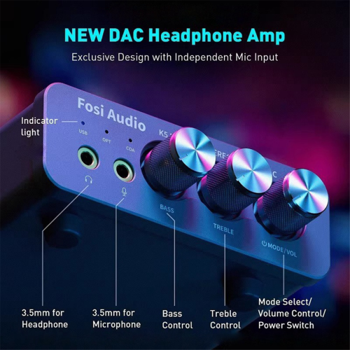 Amplificatore per cuffie da gioco USB K5Pro con stereo HiFi 1