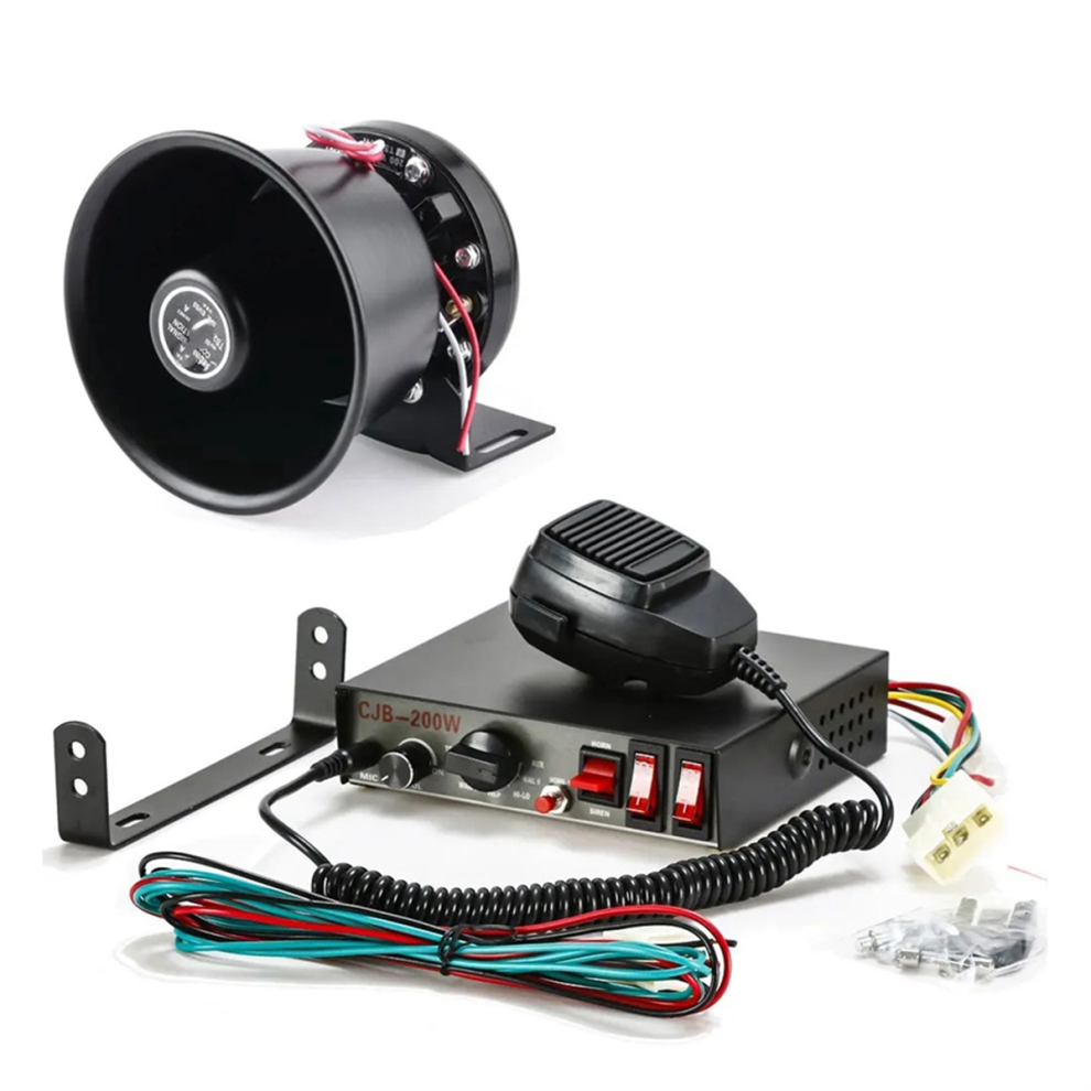 Police Siren For Car Loudspeaker Electronic 12V 200W Alarm Light 4853127665722