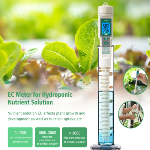 Testeur hydroponique professionnel 4 en 1 : pH, EC, TDS et température. 2