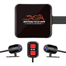 VSYSTO Motorcycle Dash Camera, WiFi 130 Degrees Wide Angle Lens HD 1080P Front and Rear Camera Motorbike Camera