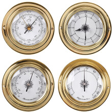 Barometer Thermometer Hygrometer Clock Analog Weather Station for Wall
