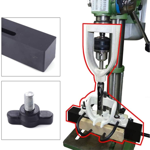 For Table Drill Non-Slip Square Hole Hand Drills Fixing Bracket Green 2