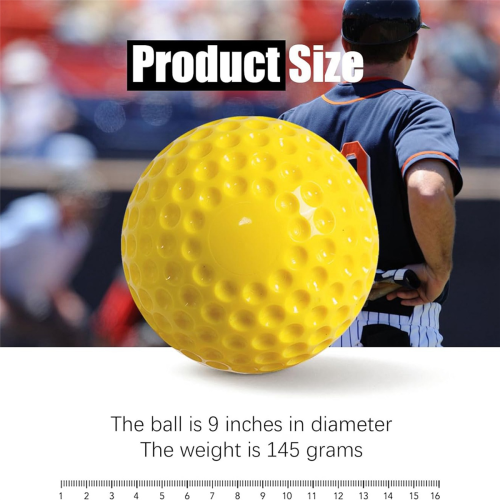 10 Pack Baseballs Training Ball ,9 Inch Pitching Machine Baseballs 2