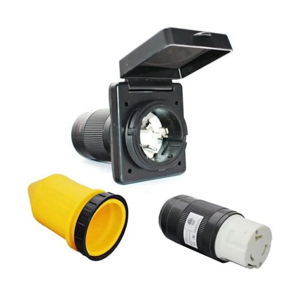 Rv 50Amp 125V/250V Ac Power Inlet Plug Female Twist Locking Connector 4853127686918