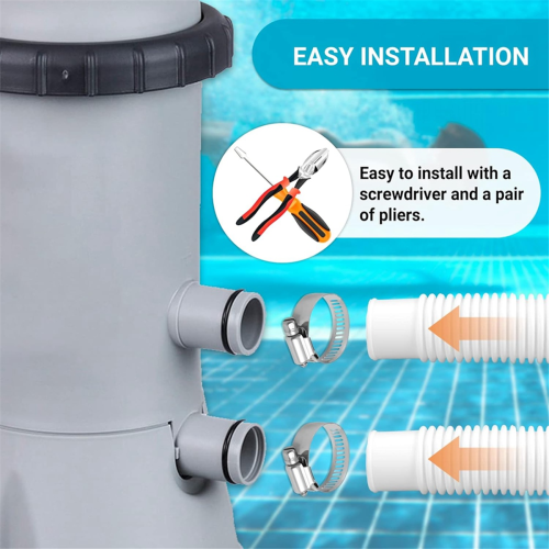 Mangueiras de piscina de 1,5 polegadas x 59 polegadas - Mangueiras para skimmer de piscina para bomba e filtro de piscina 2