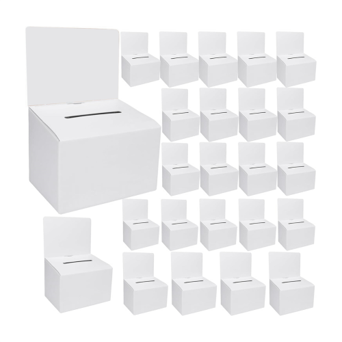 24-pack kartonnen stembus met gleuf, loterijdozen 6x6 inch