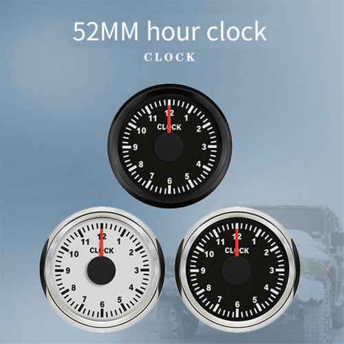 Medidores de horas de 0 a 12 horas, 2 polegadas (52 mm), para carro, iate, RV, 9-32 V B 2