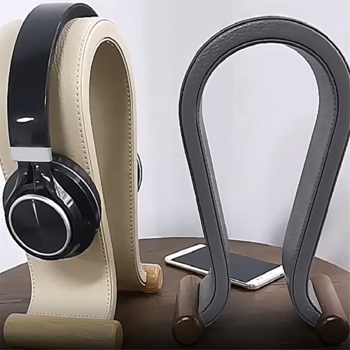 Δερμάτινη θήκη ακουστικών σε σχήμα U για PC Gaming Earbuds, κρεμ-λευκό 2