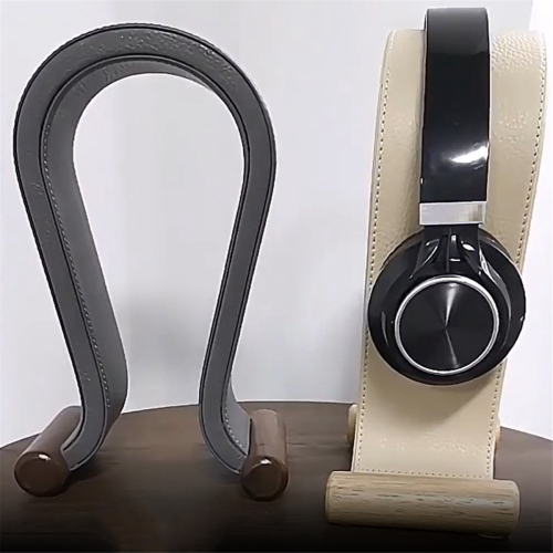 Δερμάτινη θήκη ακουστικών σε σχήμα U για PC Gaming Earbuds, κρεμ-λευκό 1