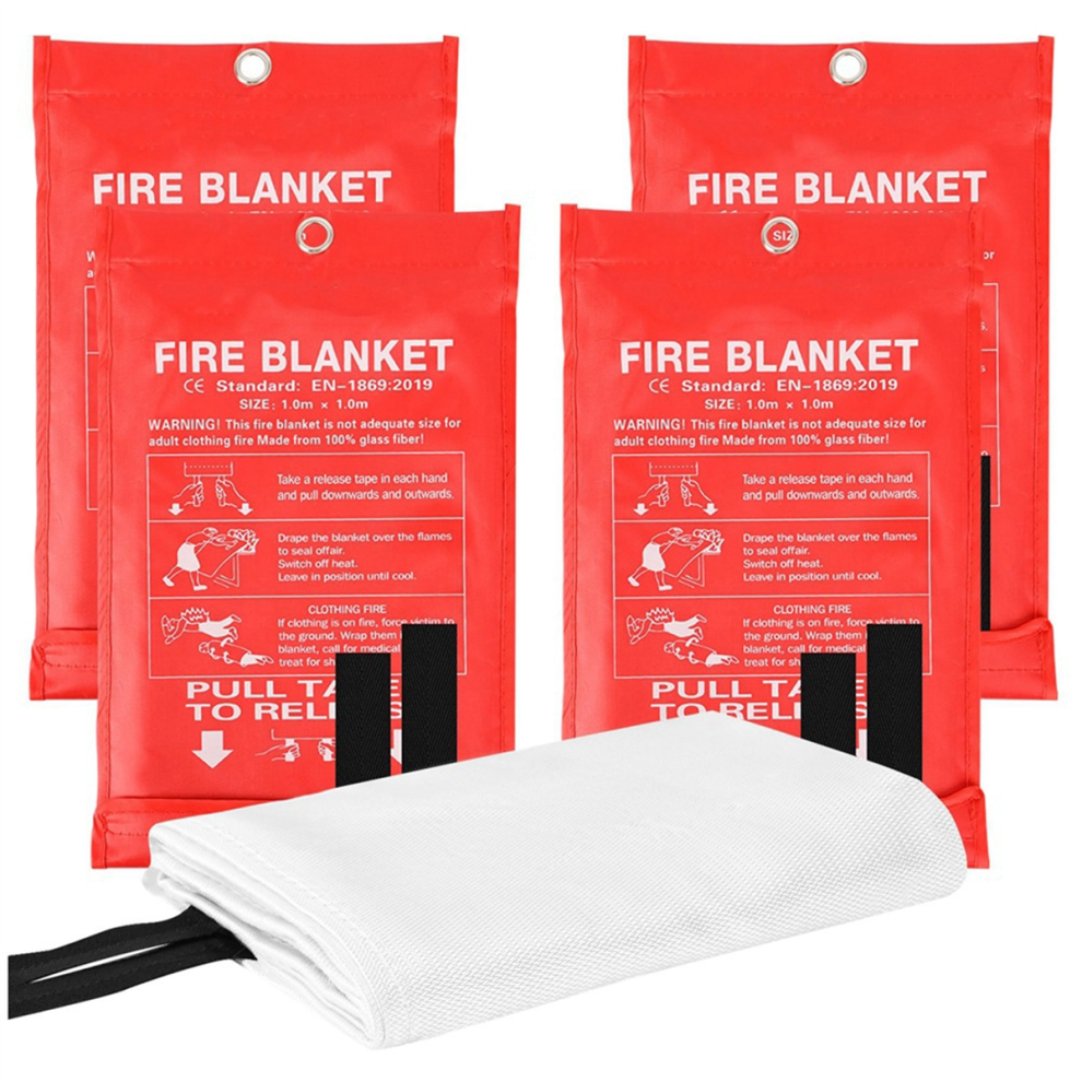 4PCS Emergency Fire Blanket for Home Extinguishing Blanket