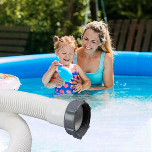 Conjunto de 2 mangueiras de 1,5 polegadas para piscina acima do solo com 2 adaptadores tipo B. 2