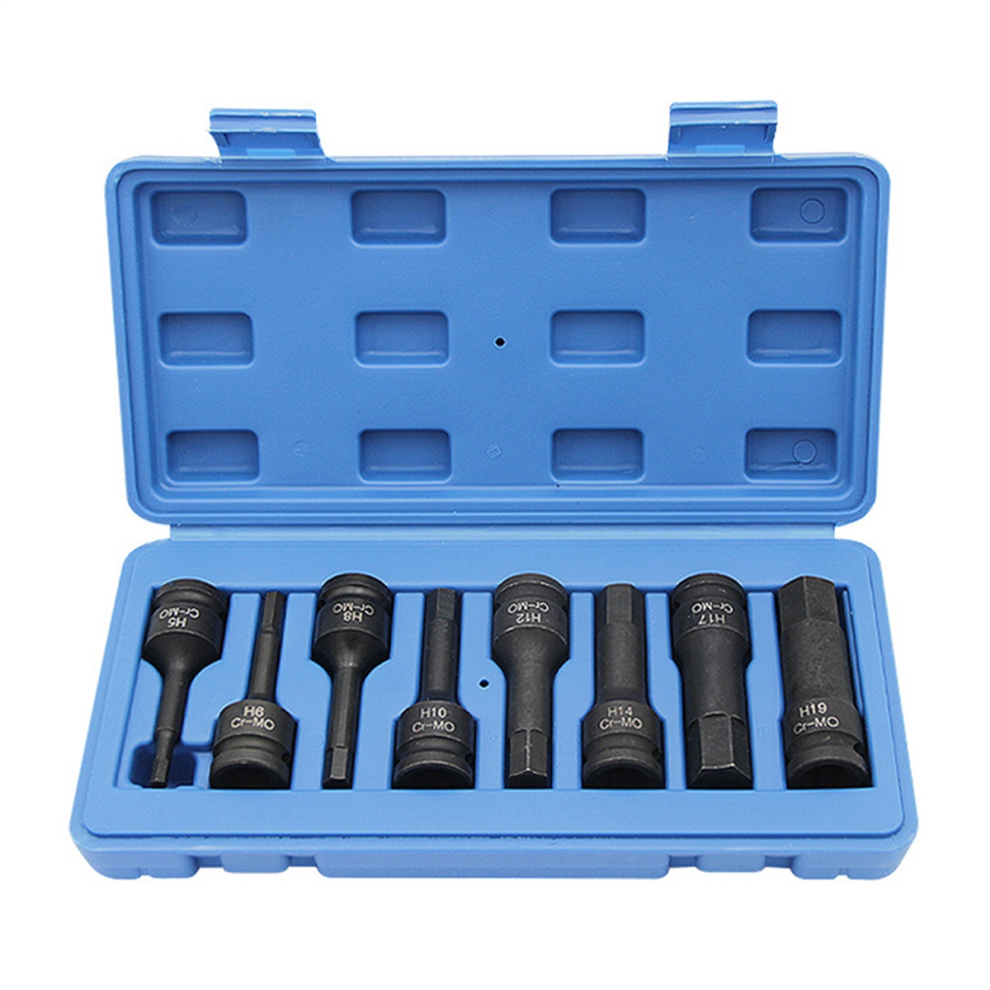 1/2 Inch Drive Master Impact Hex Bit Set, Hex Driver,8Pcs 4853127612733