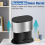 Mini Trash Can with Lid, 4L Small Kitchen Compost Bin Silver 5