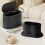 Mini Trash Can with Lid, 4L Small Kitchen Compost Bin Black 4