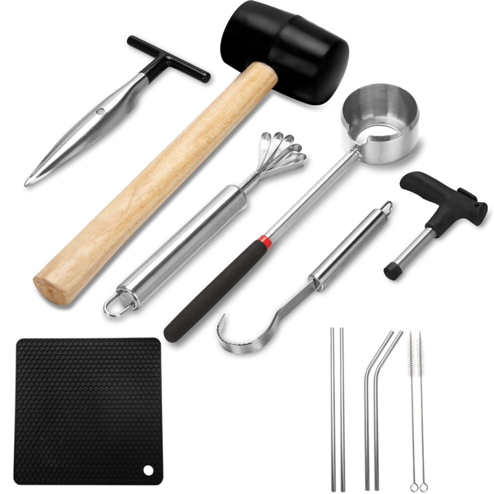 Coconut Opener Tool Set,Safe Easy To Open Young Coconut Tool 4853127626945