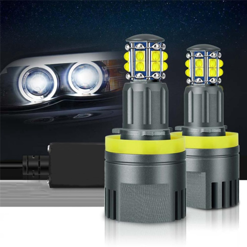 Lâmpada de farol H8 6000K 120W LED Angel Eyes Canbus 1