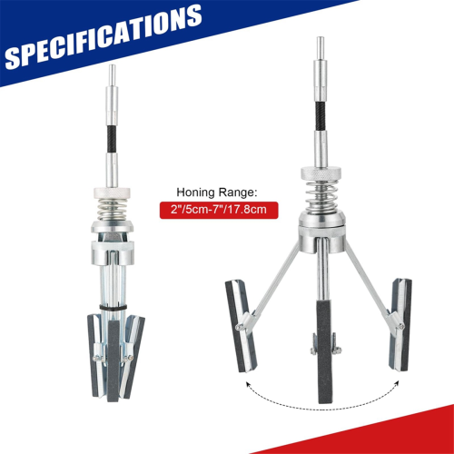 Engine Cylinder Hone Adjustable Deglazer Set for Grinding Holes 1