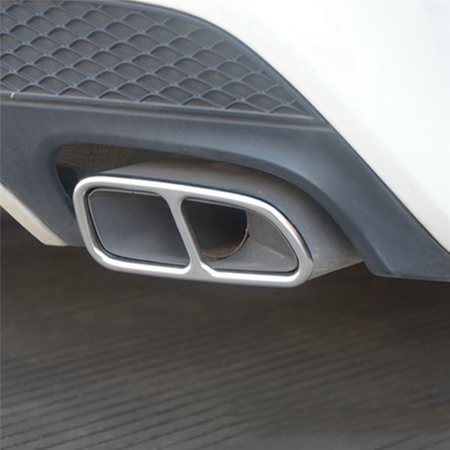 1Pair Rear Dual Exhaust Muffler Pipe Cover Trim A 2
