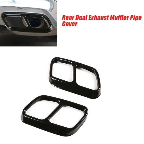 1Pair Rear Dual Exhaust Muffler Pipe Cover Trim A 1