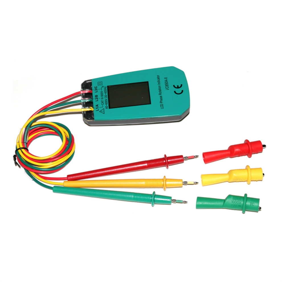 3 Phase Tester Digital Phase Indicator Detector Led Phase Sequence 4712036610448
