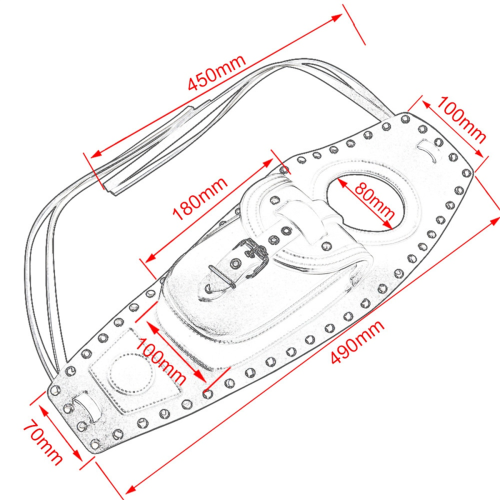 Motorrad Tank Abdeckung Panel Pad Strap Bh Tasche Für 2