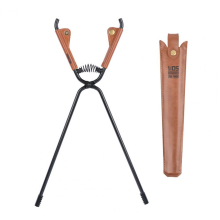 Pinzas para chimenea de exterior con mango de piel sintética