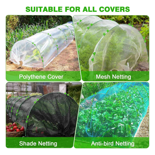 Στεφάνες κήπου για υπερυψωμένα παρτέρια, 6 σετ στεφανιών θερμοκηπίου 8FT Grow Tunnel 2