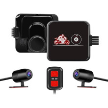 VSYSTO Motorcycle Dash Cam Bike Camera, 130° Wide Angle Waterproof Motorbike Camera Front and Rear 1080P, WiFi Sports DVR Recorder,