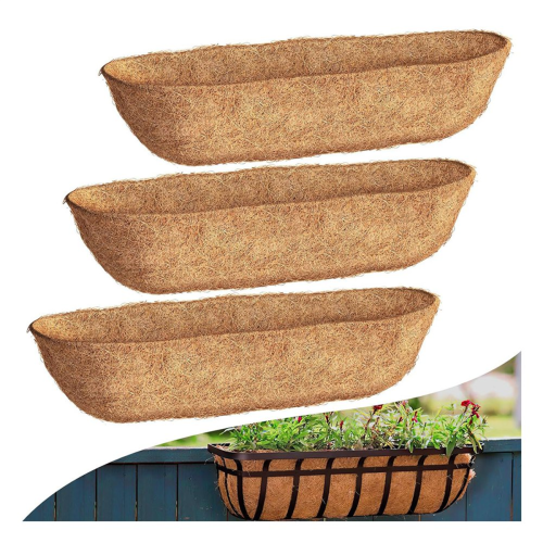 Conjunto de 3 forros de fibra de coco para cesto de parede, 76 cm (30 polegadas). 1