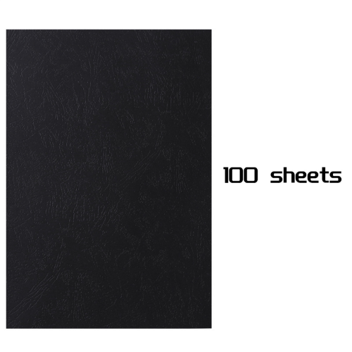 Couverture à reliure papier, format A4, aspect cuir, noire 2