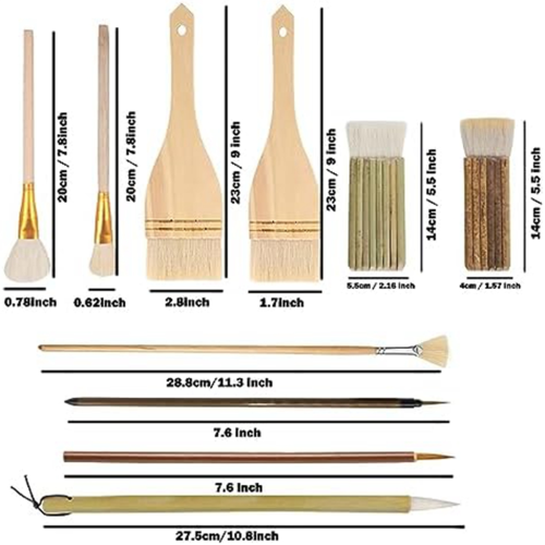 Conjunto de 10 pincéis para esmalte cerâmico 2