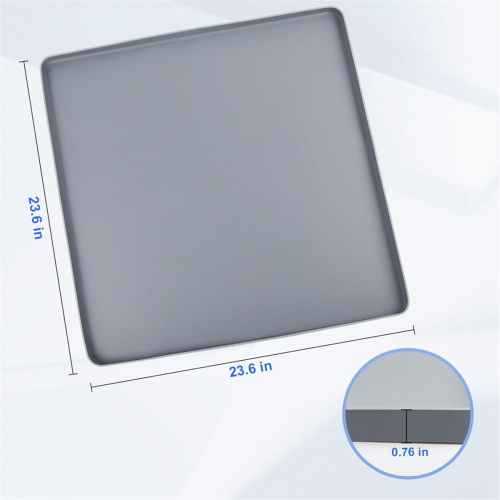 Tapete de silicone protetor para lavadora e secadora, 60 x 60 cm (23,6 x 23,6 polegadas) 1