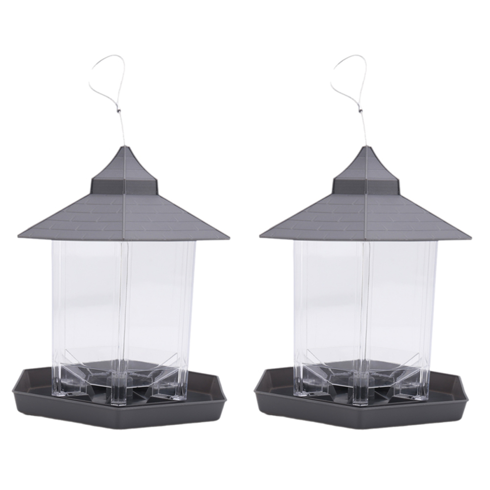 2 Pack Bird Feeders for Outdoor Hanging, Retro Pagoda Design