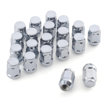 Tuercas de rueda M12x1.5, diseño de una pieza, abultadas, cromadas
