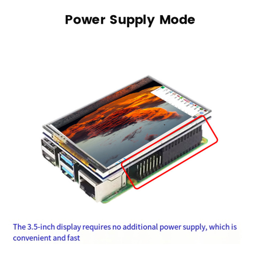 Tela sensível ao toque RPI Display 480x320 para 5 5B 60 Frame