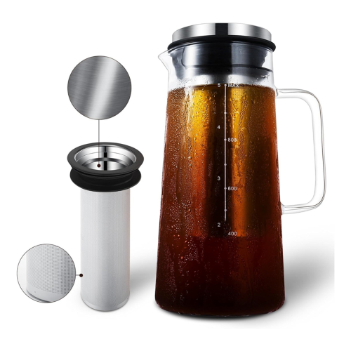 Macchina per caffè freddo in vetro e acciaio inossidabile 2