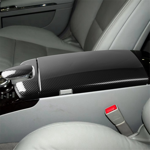 Carbon Fiber Texture Center Console Armrest Box for S Class W221 2