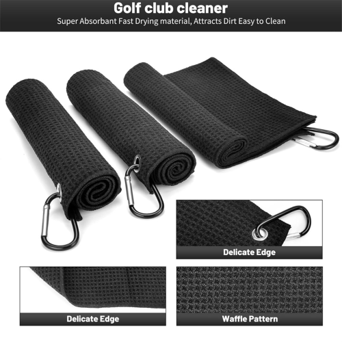 Golfmailan puhdistussarja, 3 golfpyyhettä, golfmailan puhdistusharja 1