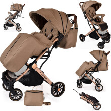 Baby Pushchair LIBREBON Lightweight Foldable Stroller with Foot Cover, Mommy Bag & Rain Cover