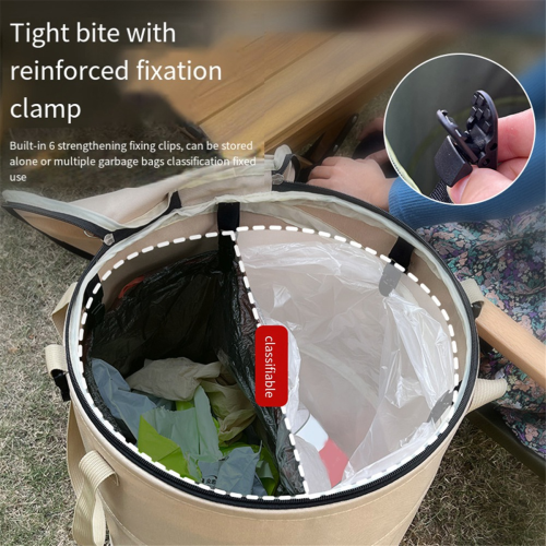 Saco de armazenamento para lixo externo, camping e jardim, preto. 2