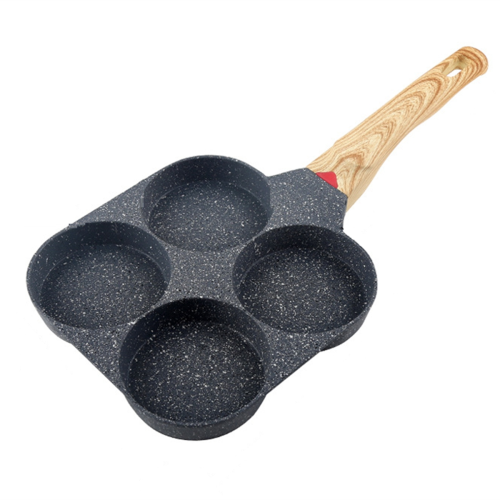 4 Cup Egg Pan Versatile Breakfast Skillet for Eggs Pancakes Crepes-A