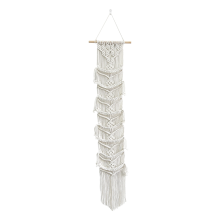Suporte de parede para boné em macramê estilo boho - Organizador de chapéus B