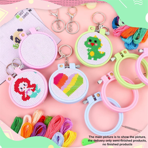 Kit timbrati da 6 pezzi per bambini principianti fai da te mini ricamo 2