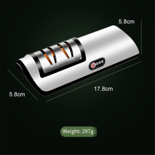 Affûteur de couteaux électrique automatique réglable, outil de cuisine orange