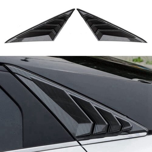 Carbon Fibre ABS Rear Window Louver Shutter Cover Trim for 1